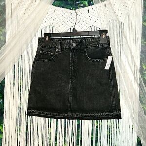 NWT Gap Kids Black Denim Skirt